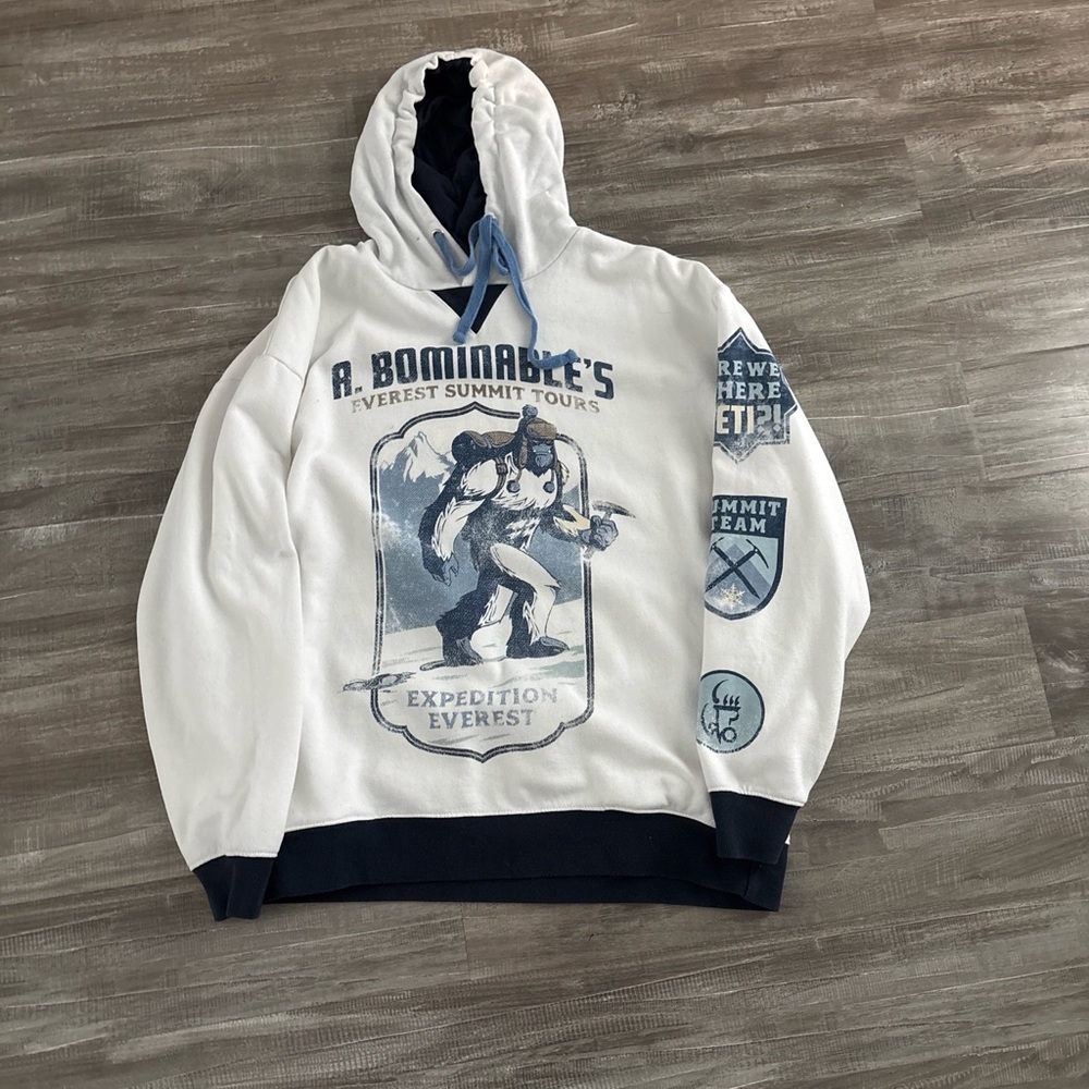 Disney White and Blue Abominable Snowman Sweater